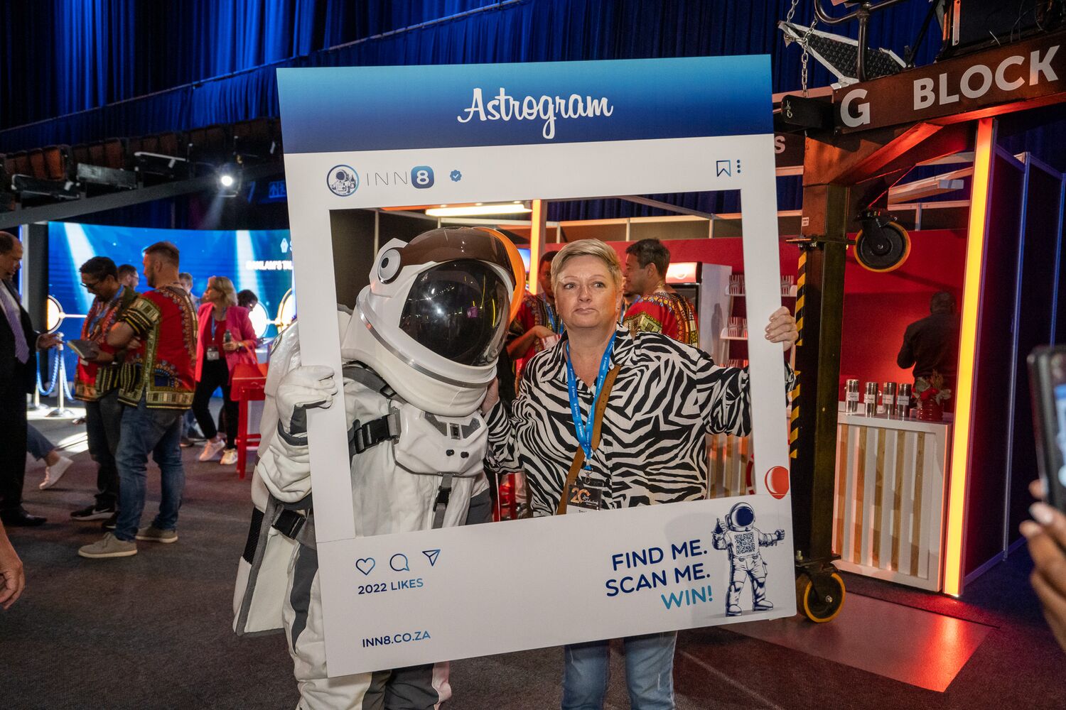 Guests enjoying an activation at the celebration
