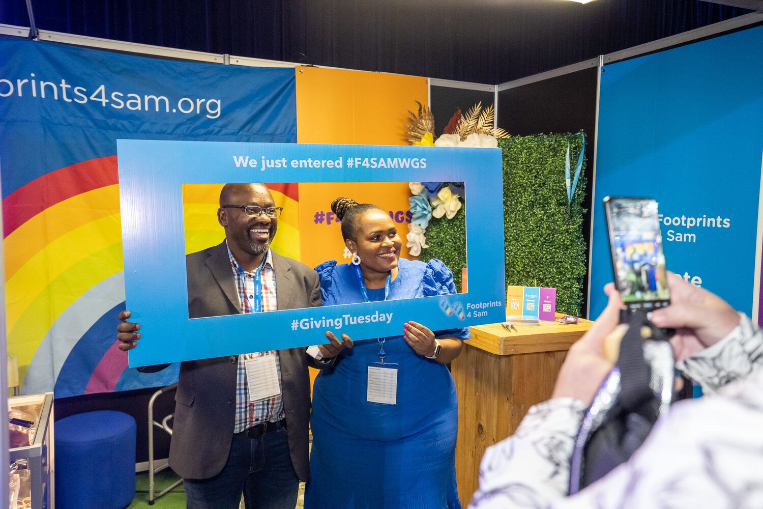 A guest capturing a moment at the event