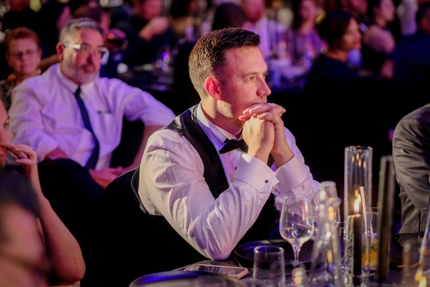 Guests seated at the gala dinner