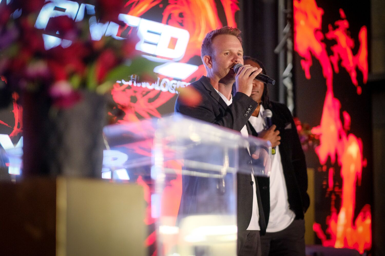 The MC addressing guests during the formalities