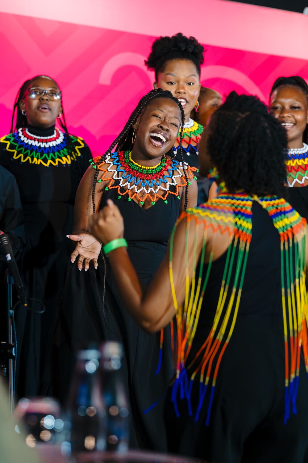 Choir performing at the summit