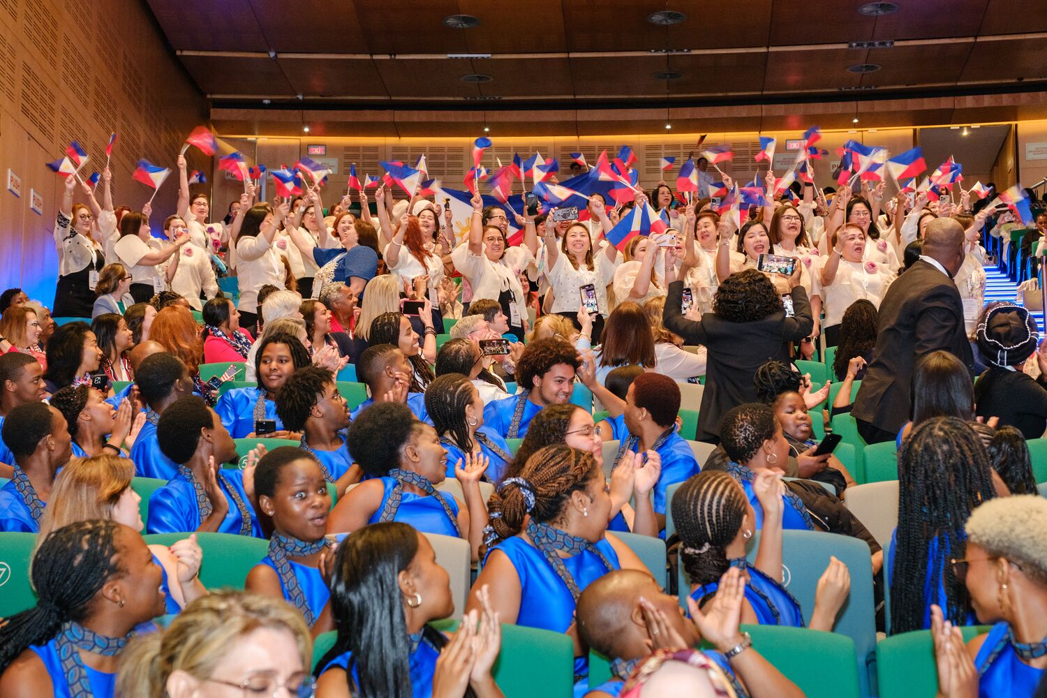 Delegates engaged during a conference session