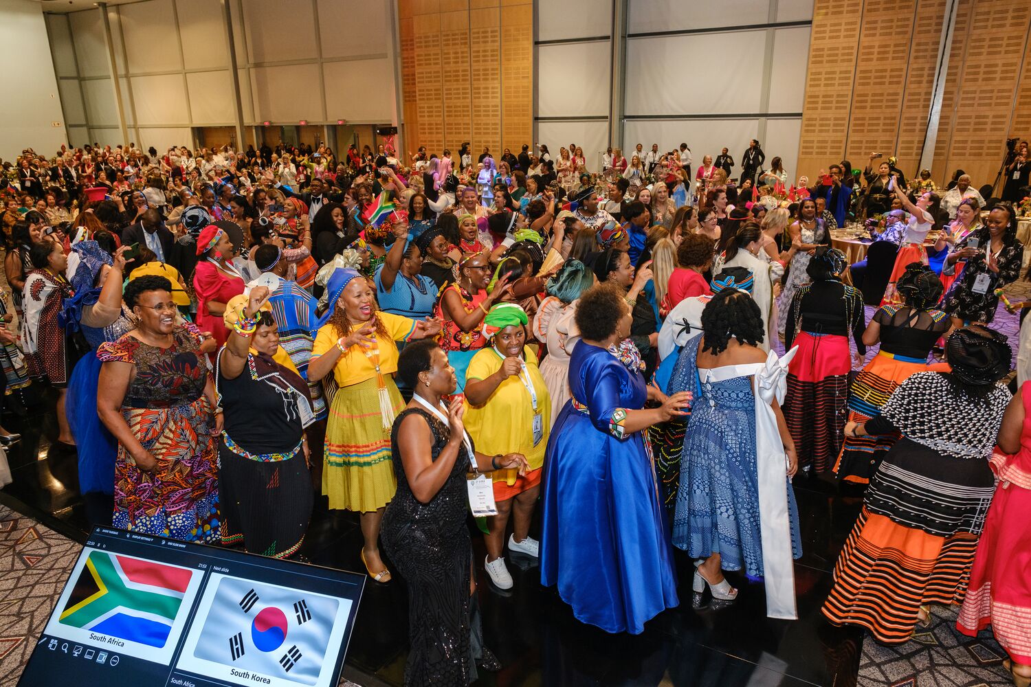 Delegates celebrating at the gala dinner