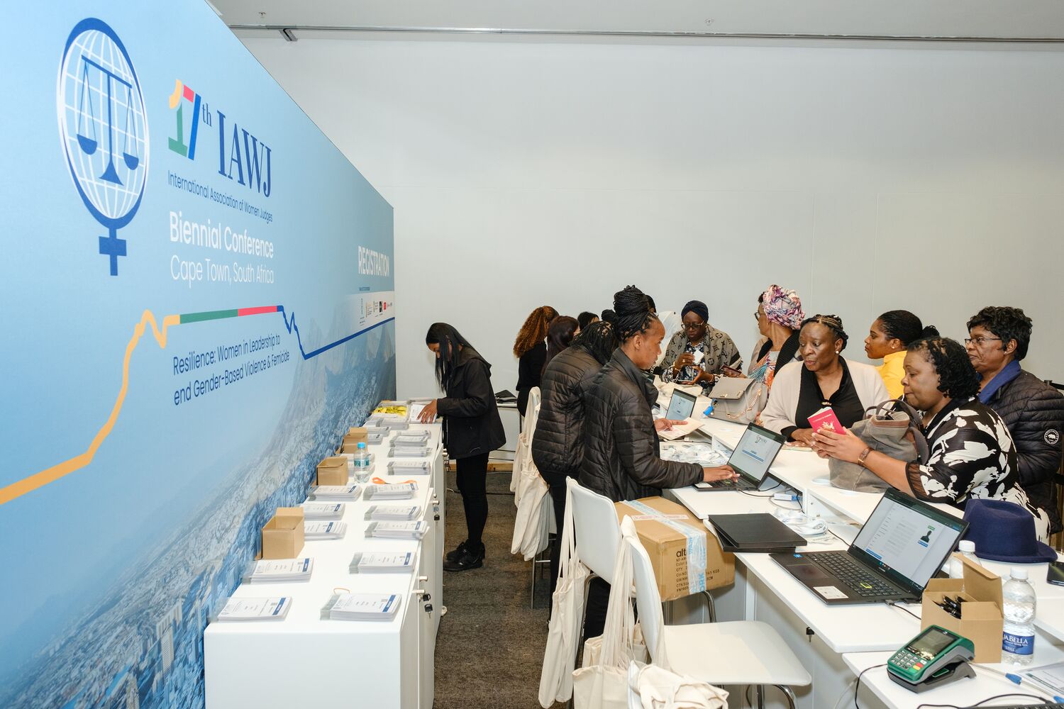 Delegate registration area at the CTICC