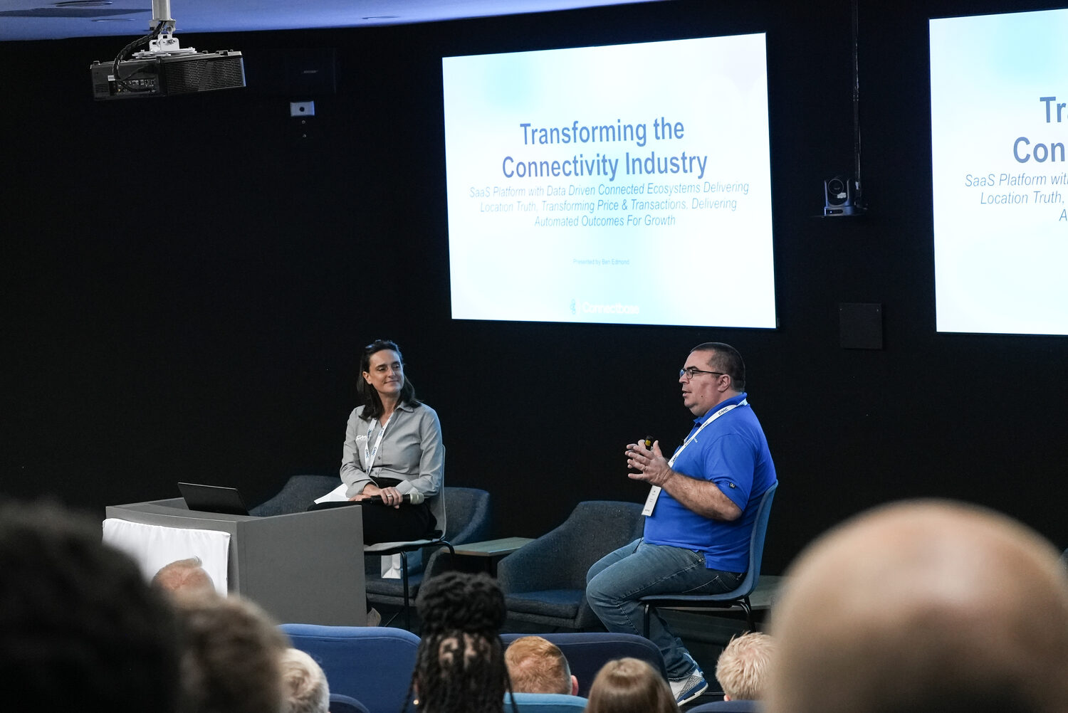 A fireside chat between two speakers at Ignite 2024