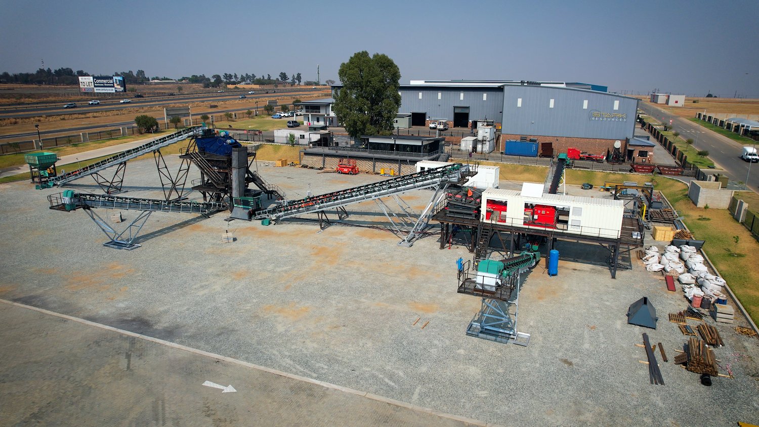 Wide view of Intagrey's pre-assembled XRT sorting plant