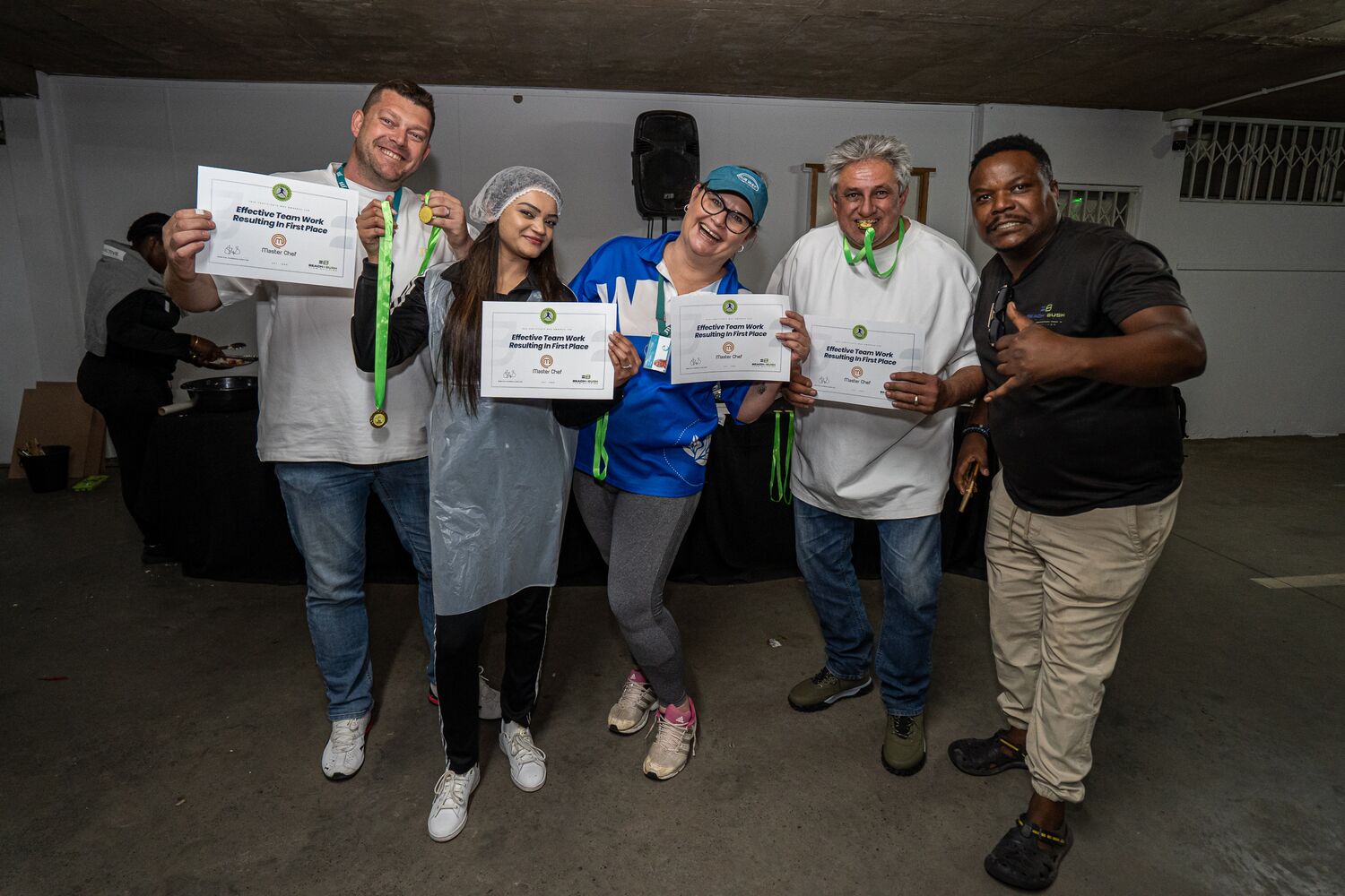 Employees enjoying the cook-off challenge