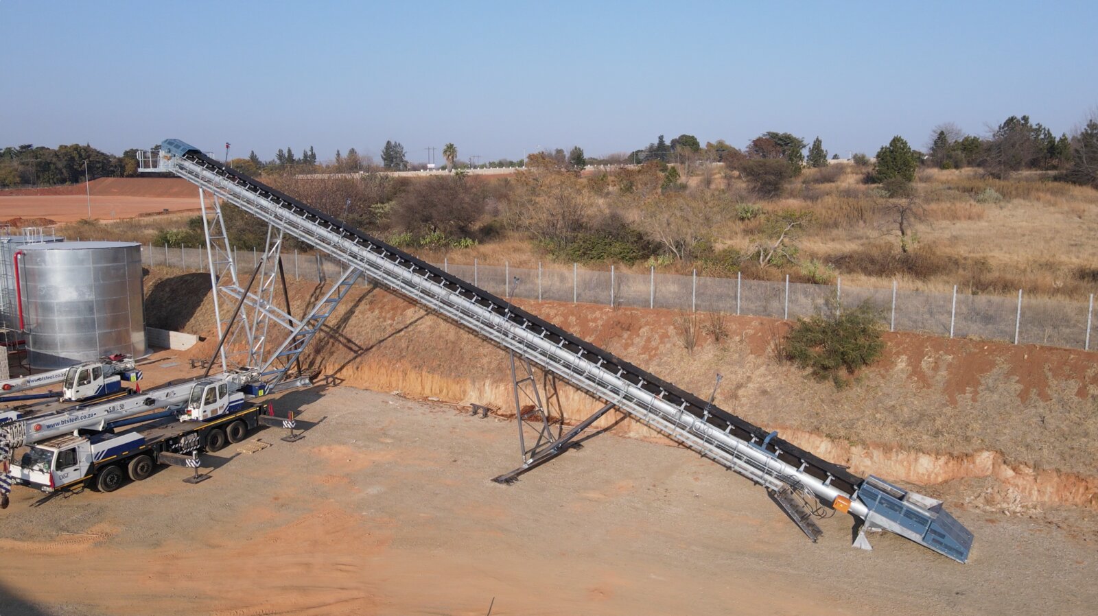 Intagrey 18 degree slope conveyor belt