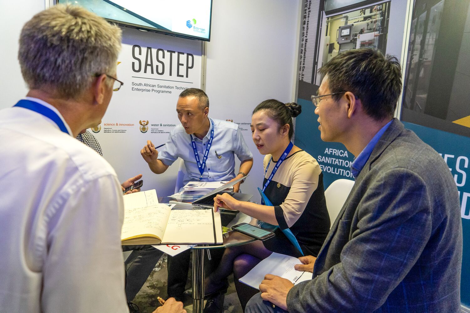 A media interview during the conference