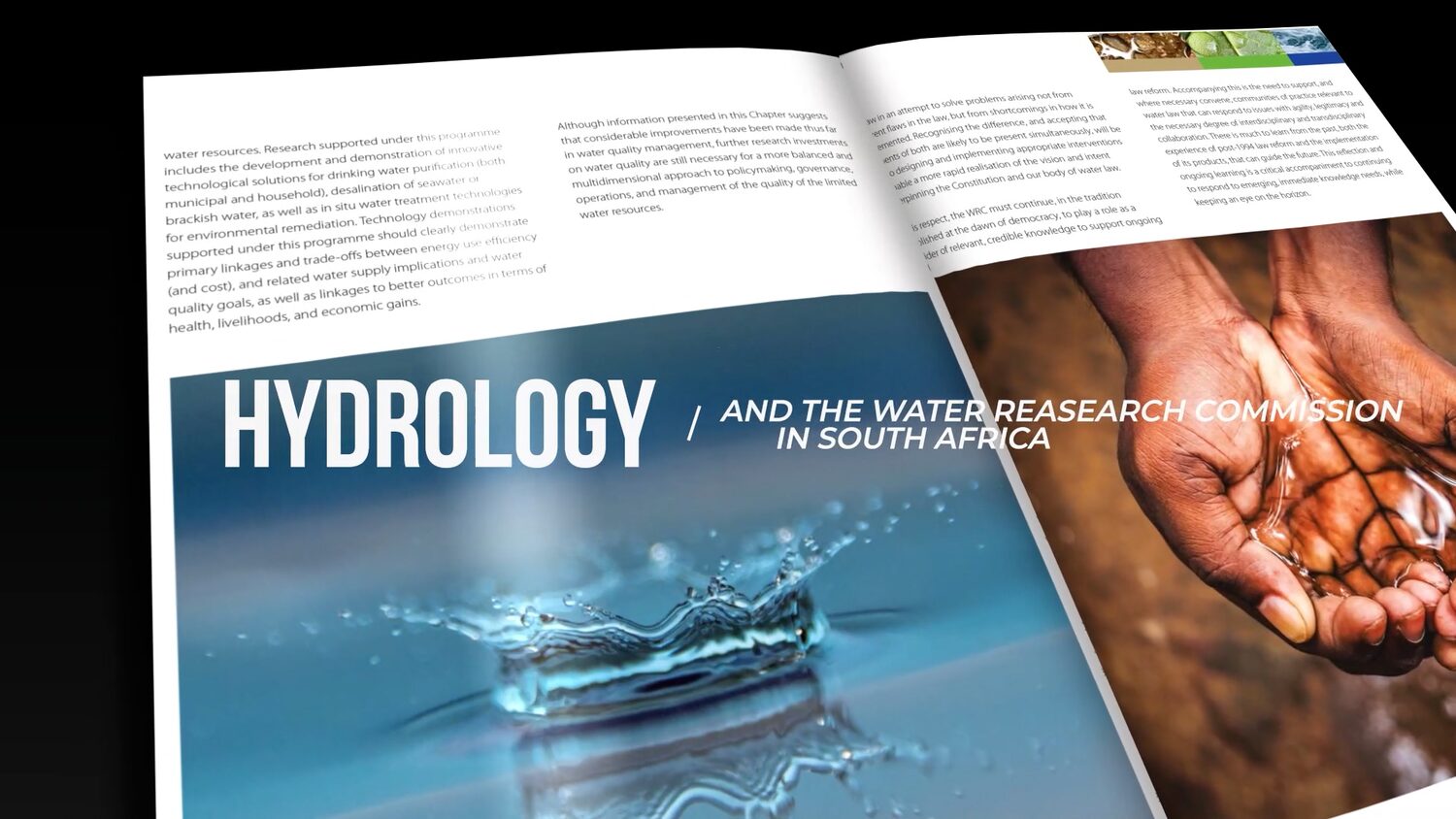 A spread from the 50-Year Water Research Commission book