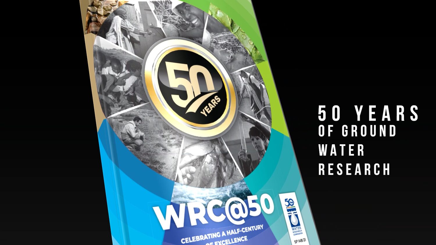 The WRC@50 book cover in the launch animation