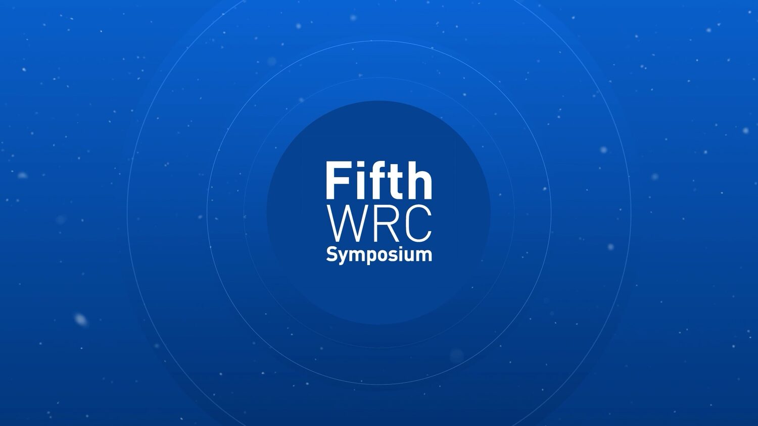 Fifth WRC Symposium conference branding