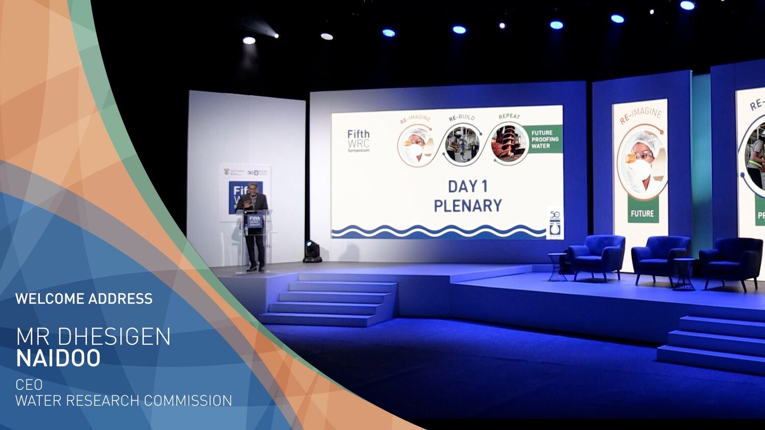The Day 1 plenary on the virtual conference stage