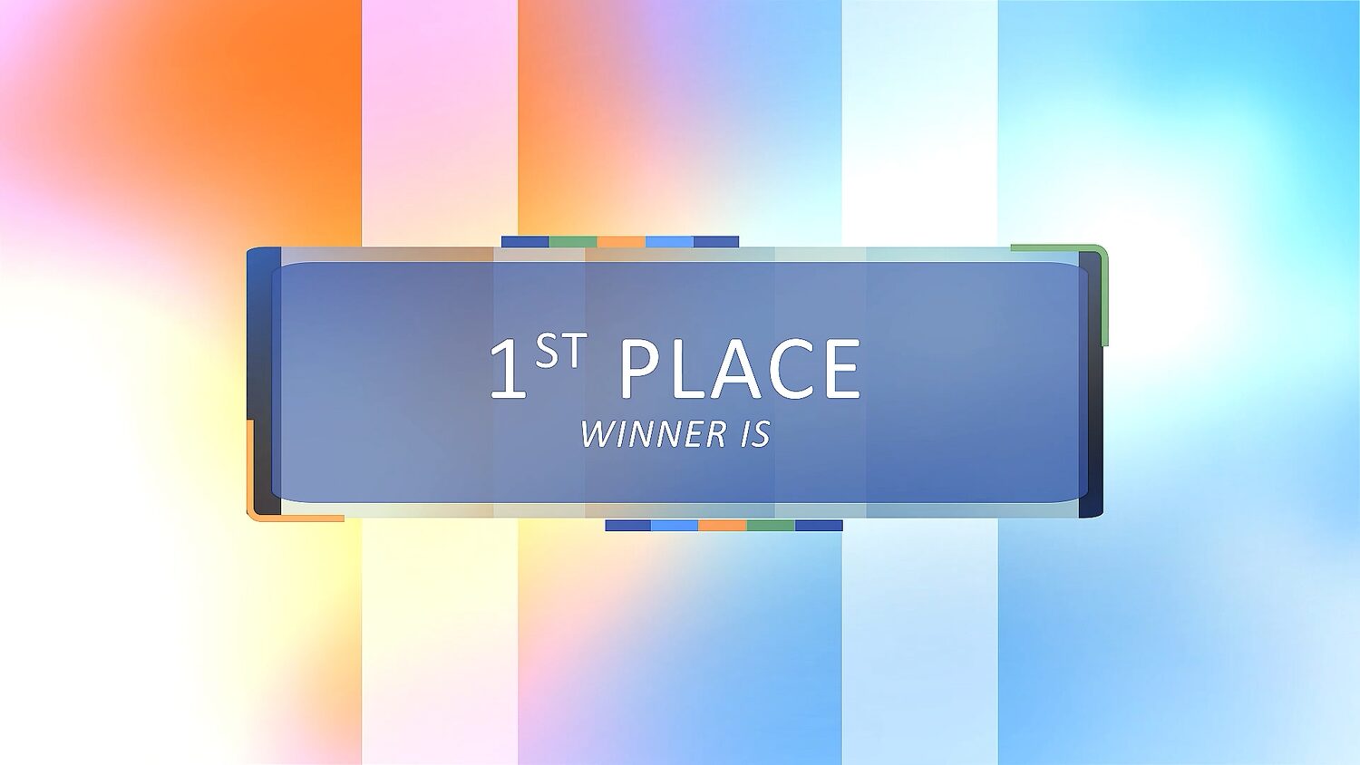 Winner announcement graphics
